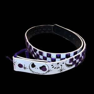 Disney Nightmare Before Christmas Jack Skellington white leather belt size 38